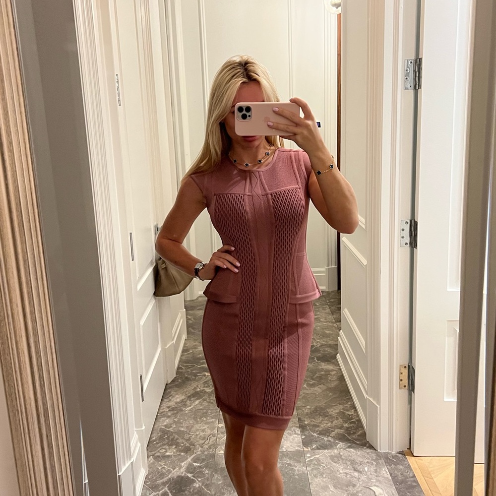 Pink Herve Leger dress